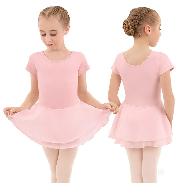 10467- Eurotard Girls Cotton Lycra® Short Sleeve Dance Dress