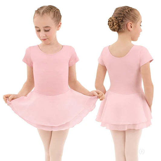 10467- Eurotard Girls Cotton Lycra® Short Sleeve Dance Dress
