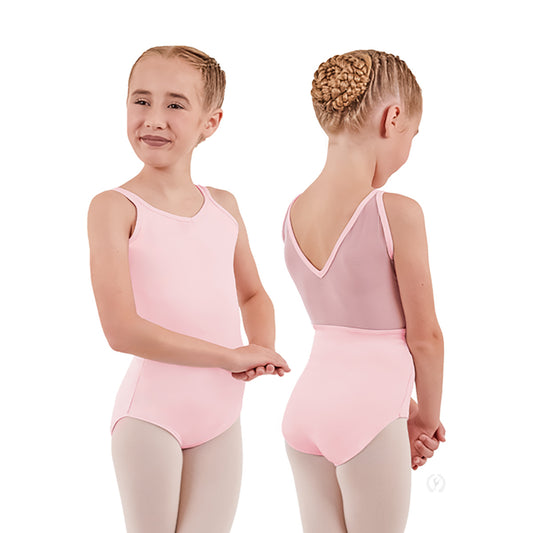41451C- Eurotard Girls Silhouette Mesh Double Strap Leotard